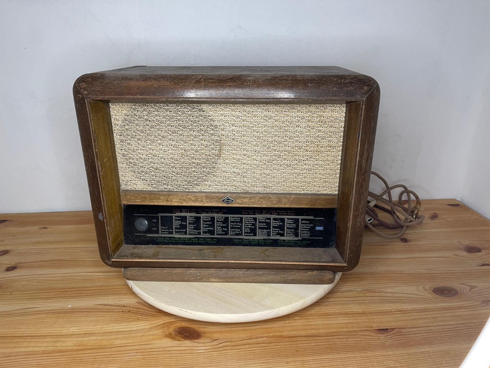 EUMIG 324 GW Röhrenradio 50er Vintage Holzradio Allstrom Bastler Deko