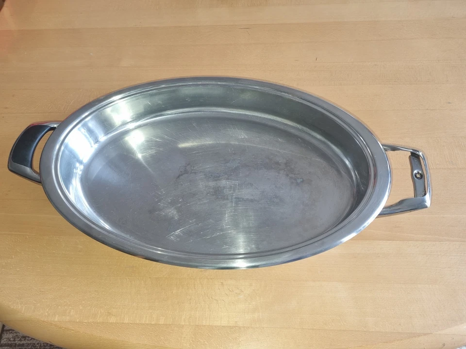 AMC  Bräter Oval Fisch Pfanne Topf  Ohne Deckel Induktion 3,5 Liter Griff Defekt