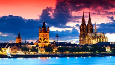 Kölner Dom Deutschland Kunstdruck Poster Wanddeko Herzstück Aufsteller scharf