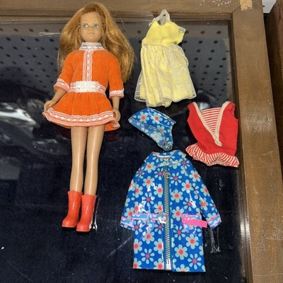 1963 Mattel SKIPPER Doll Redhead Straight-Leg #0950 Original Outfit & 3 More