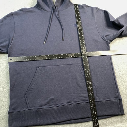 NEW Champion Hoodie Mens Large Pullover Sweatshirt Navy Blue Sports Logo NWT - Picture 8 of 15