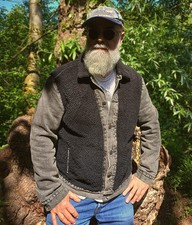 Jeansjacke Levis L mit Fell außen Grizzlyjacke Westernjacke Vintagejacke Denim