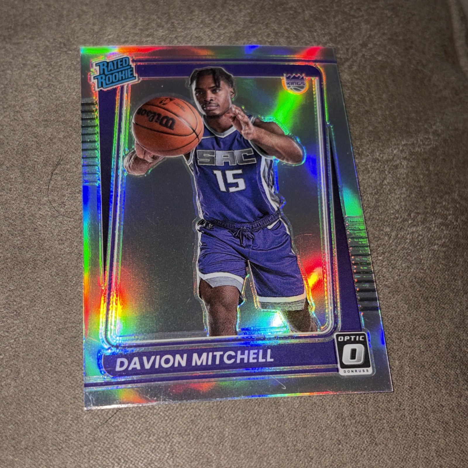 2021-22 Donruss Optic #155 Davion Mitchell Rated Rookie Silver Holo (RC)