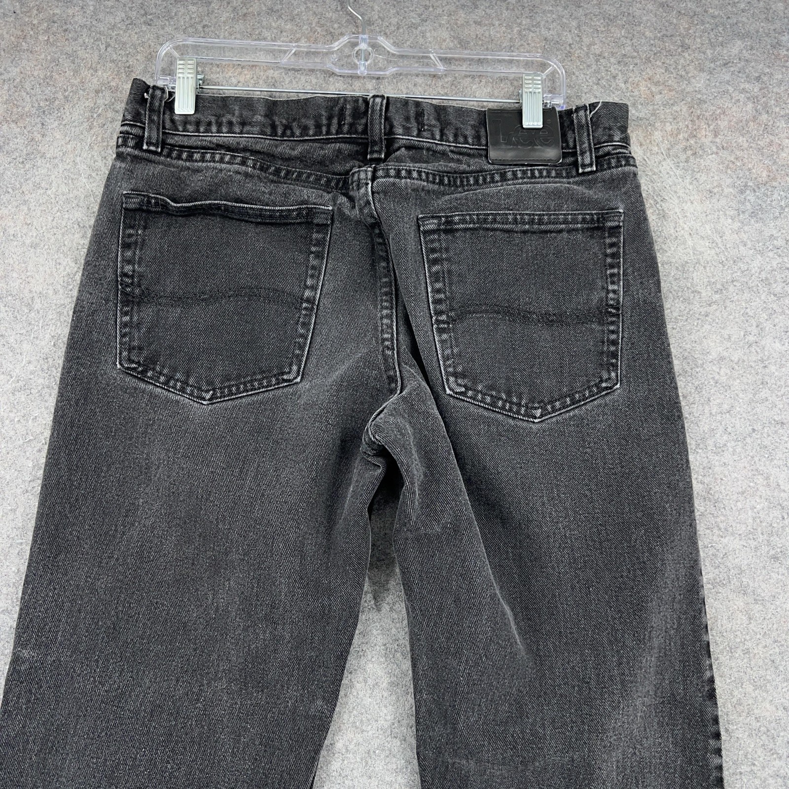Lee Regular Fit Jeans Mens 33x30 Gray Charcoal Wash Straight Leg Denim Casual thumbnail 9
