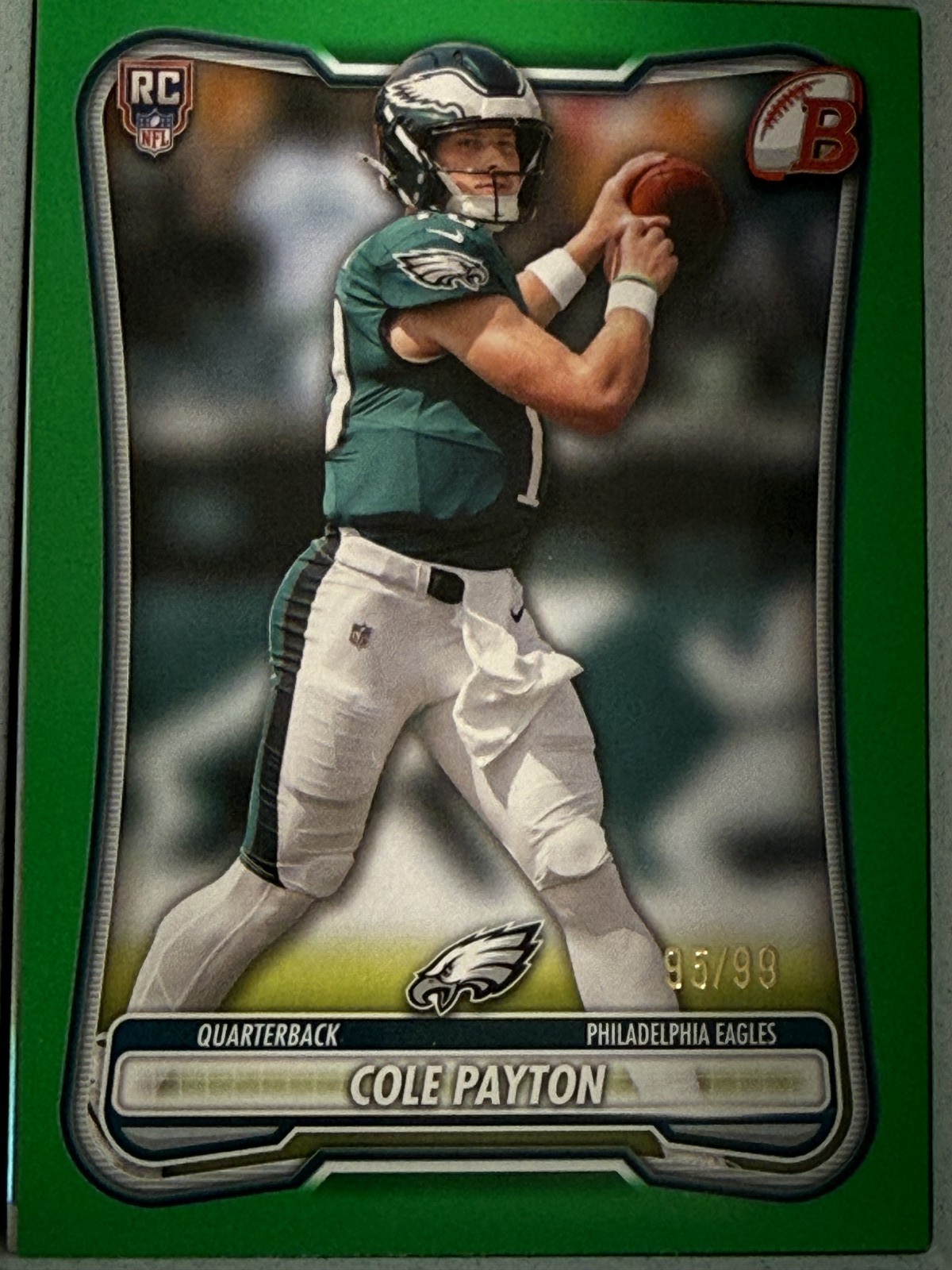 2026 Bowman Chrome COLE PAYTON #112 NM Green /99