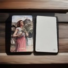 new set of two holy cards Saint  Agatha Patron Of Breast Cancer, Rape Victims — photo 2
