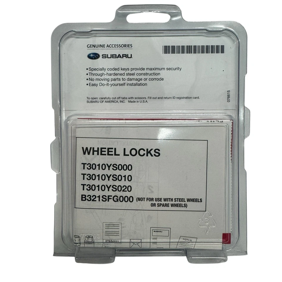 Accesorios de cerraduras de rueda Subaru B321SFG000 OEM ¡Juego genuino NUEVO! Foto 3 de 4