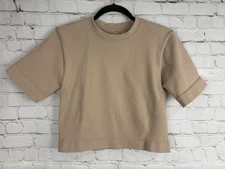 Everlane Ribbed Seamless Crop Shirt Top Women’s Size Xl/XXL Nude Beige