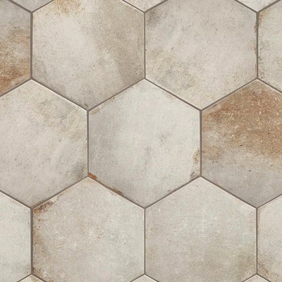 D'Anticatto Hex Bianco 11 In. X 12-3/4 In. Porcelain Floor and Wall Tile (11.25