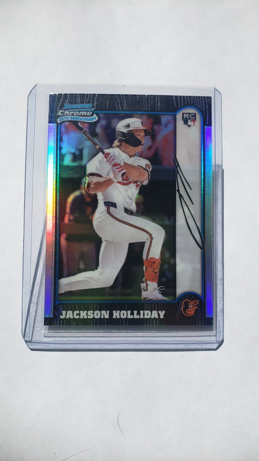 JACKSON HOLLIDAY 2024 Bowman Chrome 25TH ANNIVERSARY REFRACTOR ORIOLES BC25-15