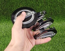 Set Of 4 85mm For Armada Titan Wheel Center Hub Caps Black Grey 3-38 Inch Set Of 4 85mm For Armada Titan Wheel Center Hub Caps Black Grey 3-38 Inch