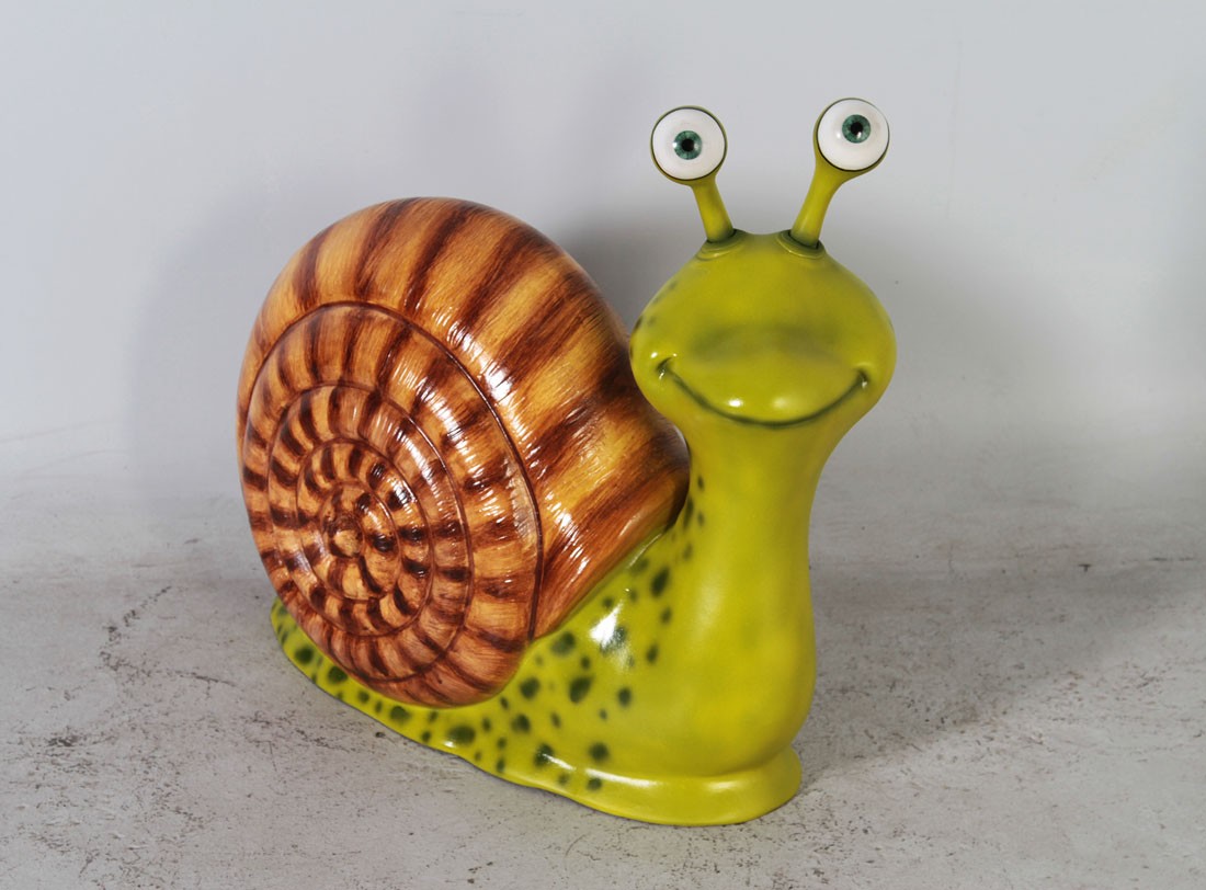 Comic Insect Cartoon Snail Male Garden Theme Prop Resin Decor Statue Display