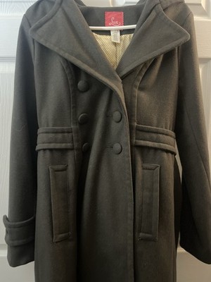LUX Peacoat-Size Medium- Perfect Condition-Dark Green-heavy And Warm