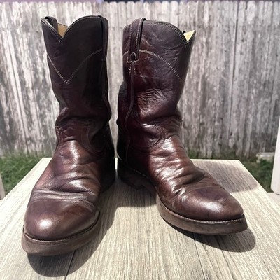 Justin Roper Boots Mens 9.5 D Brown Marbled Leather Western  display picture 2
