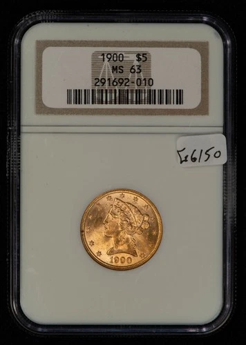 1900 G$5 Liberty Head Gold Half Eagle - NGC MS 63 - SKU-G6150