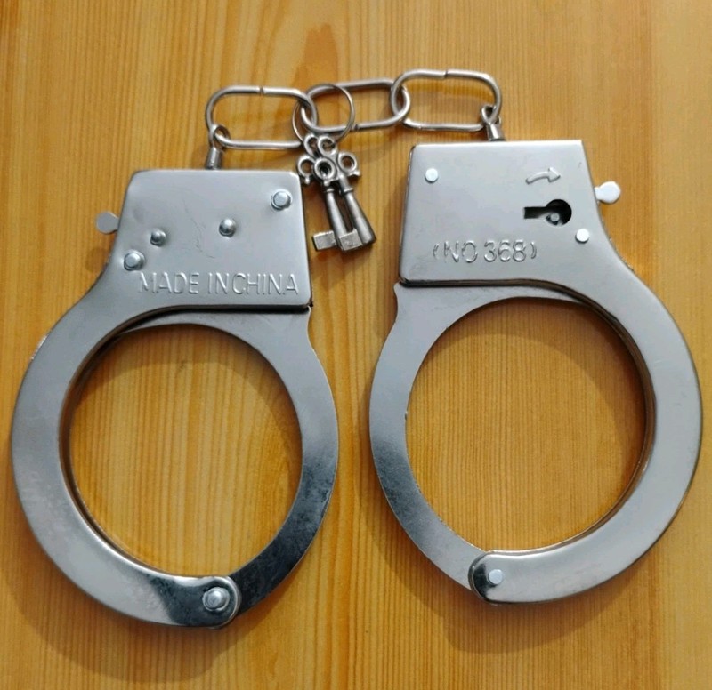 Metal Handcuffs with Keys No. 368 Costume Prop Toy Police Style 