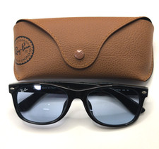 Ray-Ban New Wayfarer RB2132-F 601/64 55mm Black Blue Grey Lens Sunglasses Case