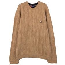 Vintage Ralph Lauren CHAPS herringbone cotton knit sweater size L men's 