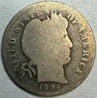 1906 - Barber Silver Dime 10c - Exact Coin Imaged #BAR207