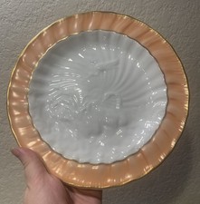 Set Of Four MOTTAHEDEH SALMON SWAN 9" SALAD PLATES NEW GORGEOUS!