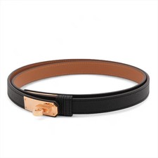 Herm s Kelly18 W: 2024 Belt Veau Epsom Black