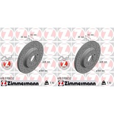 2x ZIMMERMANN SPORT BREMSSCHEIBEN 308mm GELOCHT HINTEN passend für VOLVO XC90