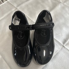 Revolution Dance Wear Tap Shoes, Sz 1.0AUS 29M EU Black Patent Leather Good Con