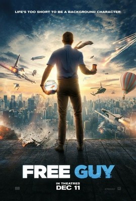 644403 Free Guy Movie Ryan Reynolds Taika Waititi Jodie Comer Wall Print Poster