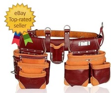Grain Leather Tool Belt Tool Rig Set Tool Pouch Drywall Carpenter Too...