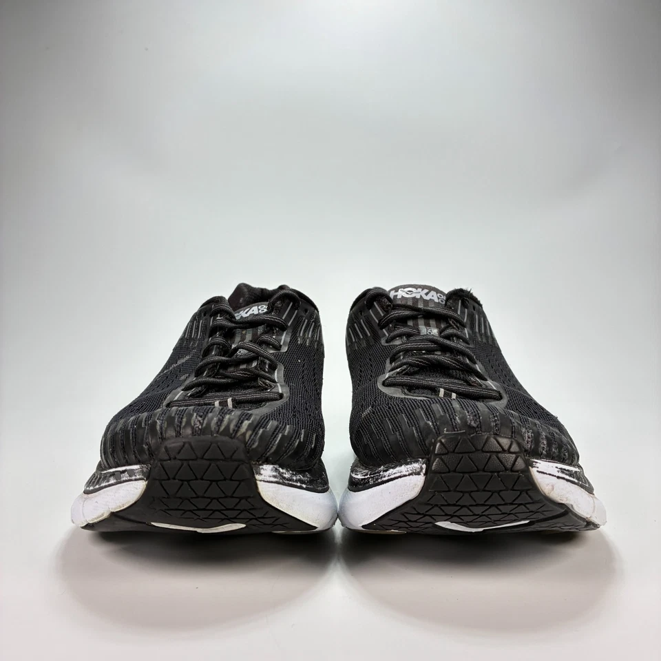 Hoka One One Clifton 5 Negro Blanco Zapatos para Correr Tenis con Cordones Para Hombre Talla 9 Foto 2 de 4