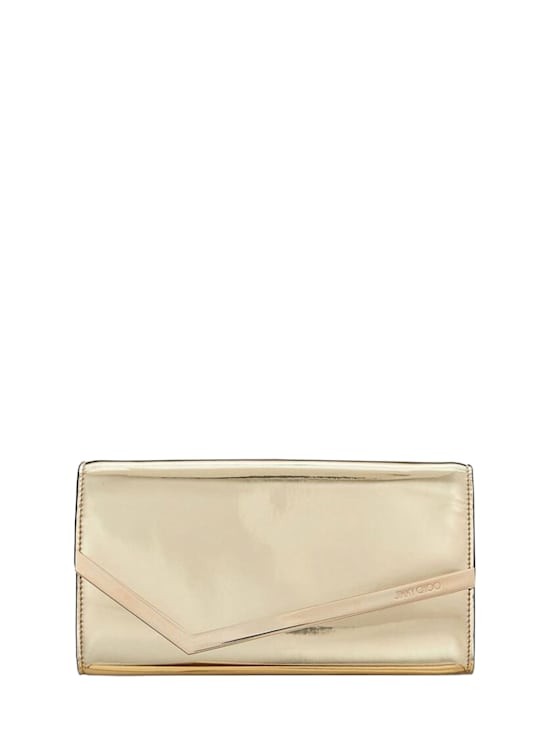 Jimmy Choo - Women - Leather clutch with geometric details - Gold 168090₽