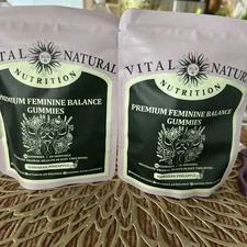 2 X - Vital Source Nutrition Premium Feminine Balance 60 Gummies Each Pineapple