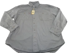 NEW Men's Dri Duck Long Sleeve Brick Work Shirt- Large, Cactus Gray (4285)