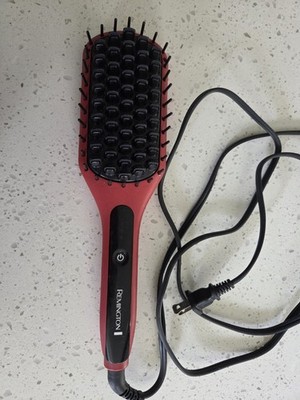 Remington Heated Hair Straightening Brush   Red & Black