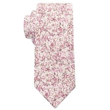 Men Skinny Tie Cotton Floral Ties for Men Wedding 2.56'' Necktie for Floral 2