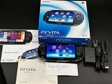 Sony PlayStation PS Vita OLED PCH-1000/1100 Black Complete in Box -SHIP IN 1-DAY
