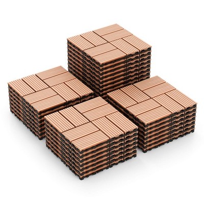 36PCS Interlocking Deck Tiles 12'' x 12'' Waterproof All Weather Flooring Covering