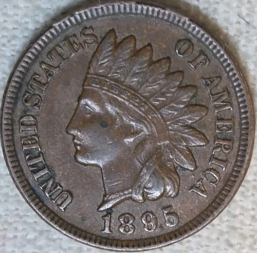 1895 Indian Cent Nice AU 4 Full Diamonds.  True Auction. Breaking Sets. rev PVC