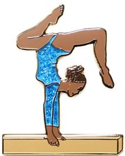NEW Gymnastics Pins with Glitter - Variety to Choose From