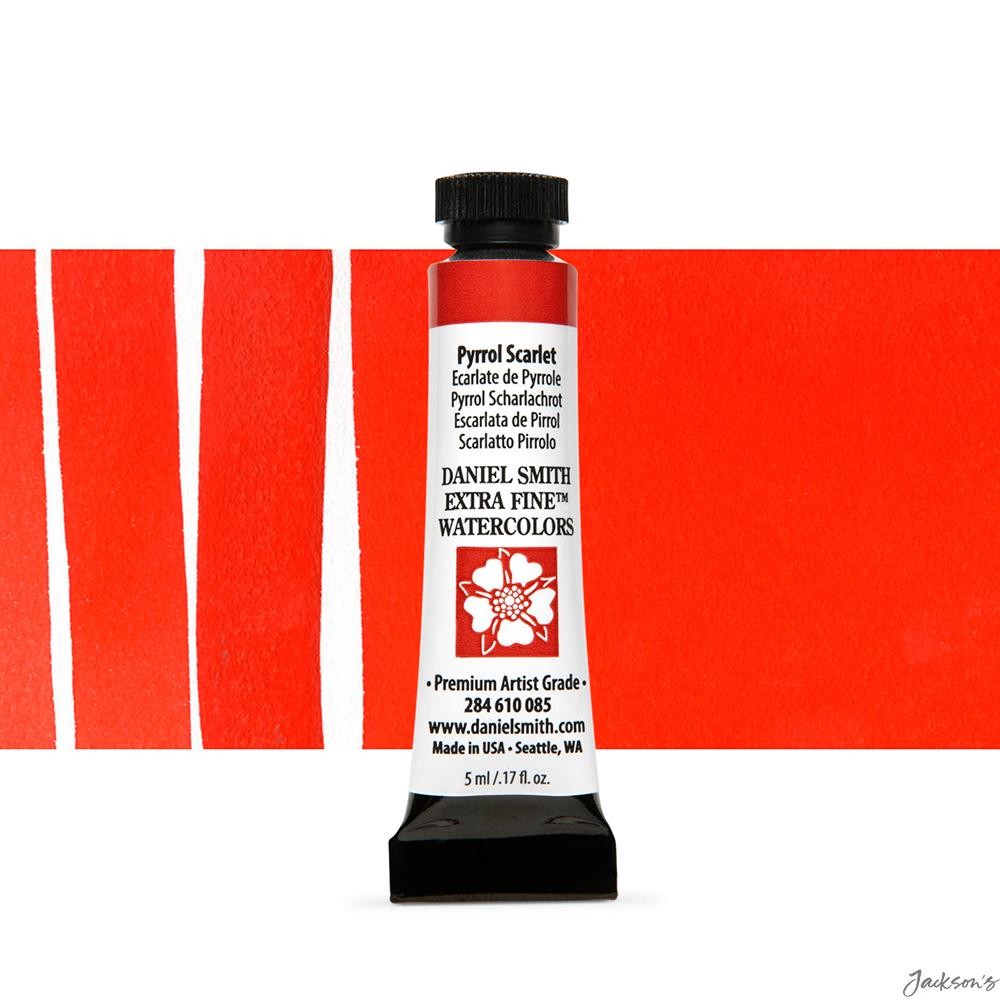 Daniel Smith Watercolour Paint Tube 5ml Pyrrol Scarlet Artist Painting