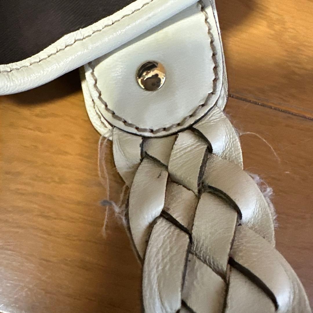 GUCCI GG Canvas Tote Bag Brown Large Vintage Authentic with Leather Handles thumbnail 9