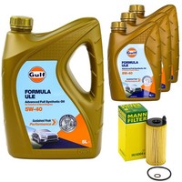 MotoröL Set Gulf Formula ULE 5W-40 8 Liter + ÖLfilter FüR BMW 5Er Touring 7Er