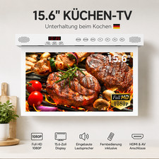 Televisor de cocina de 15,6 pulgadas base plegable Android 11 WLAN Bluetooth FHD 1080P