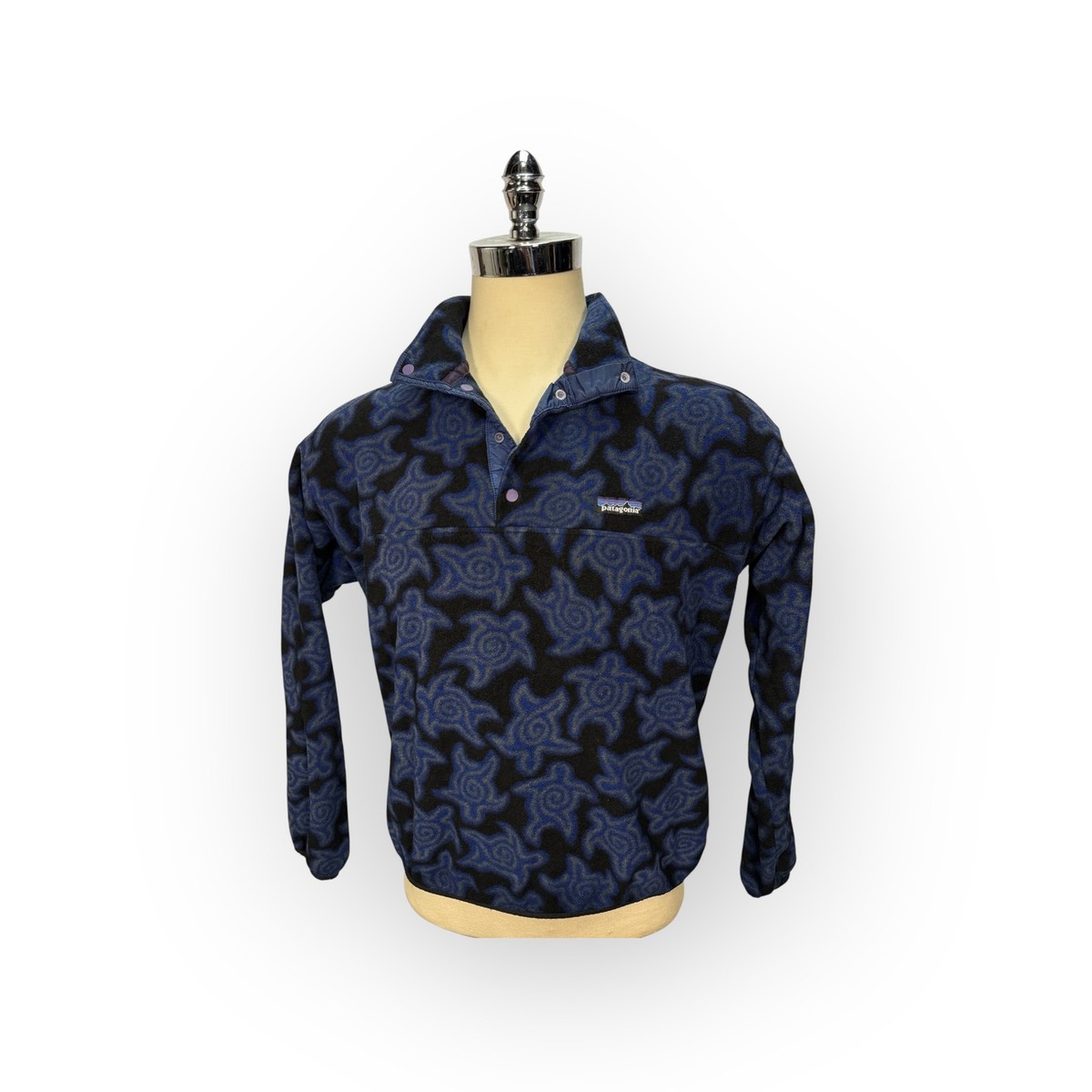 Vintage Patagonia 90's Blue Night Sky Zen Turtle Synchilla Fleece