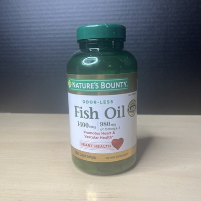Nature's Bounty Fish Oil 1400 mg w/ 980 mg of Omega-3 130 Coated Softgels EX5/28