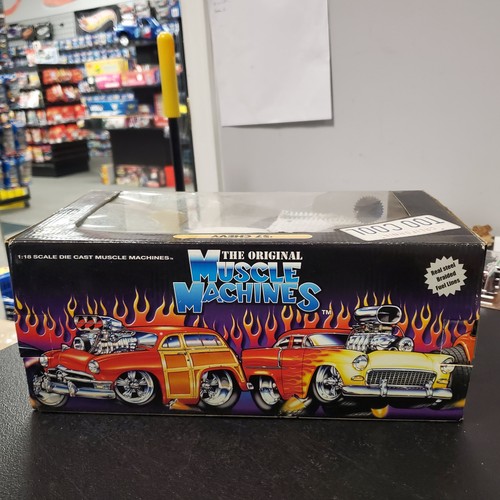 RARE! Muscle Machines Too Cool '57 Chevy Bel Air Teal Blue1:18 Die-Cast Car - Picture 2 of 2