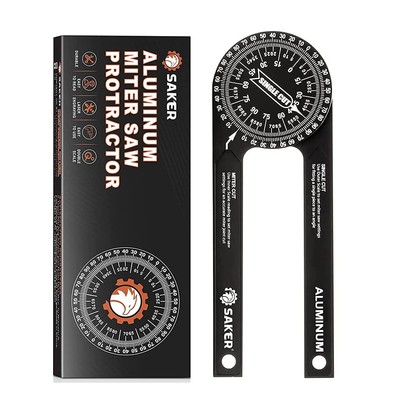 Saker Miter Saw Protractor 7 Inch Aluminum Protractor Angle Finder Featuring