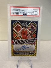 2023-24 Panini Mosaic - Shaedon Sharpe #SSSHP Showtime Signatures Black Gold /8