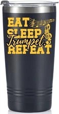 Onebttl Trumpet Gifts for Men, Trumpet Travel Mug for Music Lover, Trumpet Lover