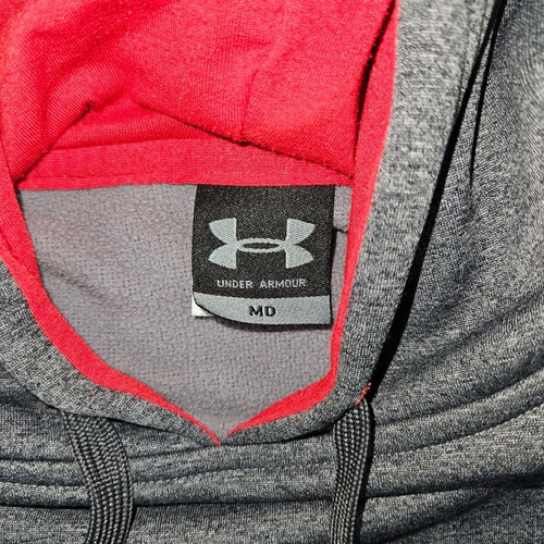 Under Armour Men's Hoodie Big Logo Fleece Pullover Hooded Sweatshirt (Excellent) - Picture 4 of 7